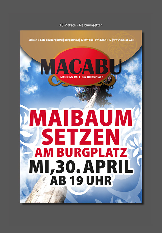 A3-Plakate für Macabu - Maibaumsetzen
