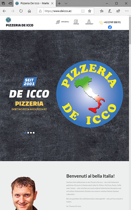 Pizzeria De Icco - Markersdorf - Pizza, Pasta, Caffè, Gelato, Vino - Apulien Shop
