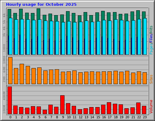 Hourly usage for October 2025 Hourly usage for October 2025