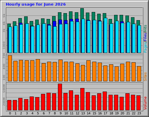Hourly usage for June 2026 Hourly usage for June 2026